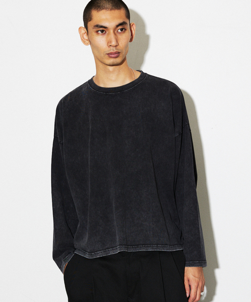 JOURNAL STANDARD（ジャーナルスタンダード）の「ルーズフィット クロップド ロンT / 短丈（Tシャツ/カットソー・メンズ・ホワイト/ブラウン/ブラック系その他・MEDIUM/LARGE）」の3枚目の写真