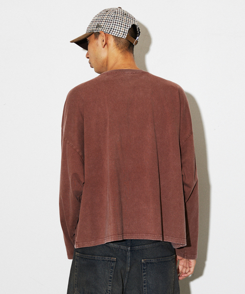 JOURNAL STANDARD（ジャーナルスタンダード）の「ルーズフィット クロップド ロンT / 短丈（Tシャツ/カットソー・メンズ・ホワイト/ブラウン/ブラック系その他・MEDIUM/LARGE）」の10枚目の写真