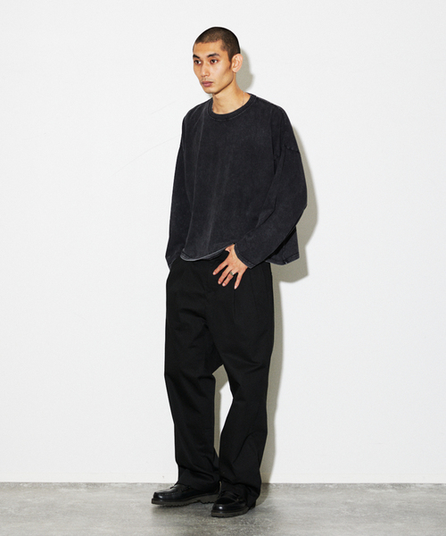 JOURNAL STANDARD（ジャーナルスタンダード）の「ルーズフィット クロップド ロンT / 短丈（Tシャツ/カットソー・メンズ・ホワイト/ブラウン/ブラック系その他・MEDIUM/LARGE）」の12枚目の写真