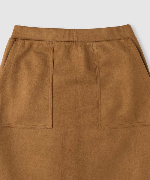 Mac-House（マックハウス）の「milli de l'air スエードライク ポンチ素材 Iラインスカート（スカート・レディース・ベージュ/ダークグレー/キャメル・L/M）」の18枚目の写真