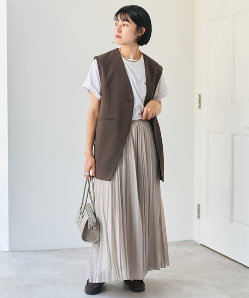 Spick & span シアーレースプリーツスカート シアーレースプリーツスカート（ロング・マキシ丈スカート
