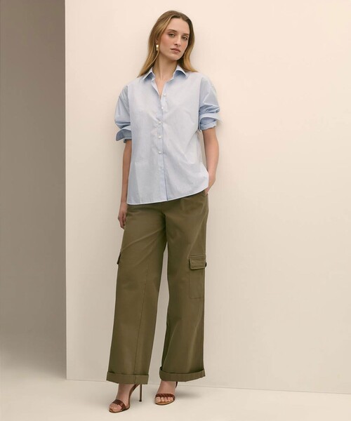 BROOKS BROTHERS(ブルックスブラザーズ)の「ストレッチコットンツイル カーゴパンツ(カーゴパンツ・レディース・オリーブ・8/6/4/2/0)」の2枚目の写真