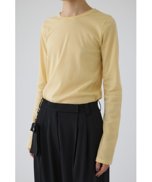RIM.ARK(リムアーク)の「High gauge cotton long T/SH ハイゲージコットンロングティーシャツ(Tシャツ/カットソー・レディース・ライトブルー/ライトイエロー/ネイビー・FREE)」の3枚目の写真
