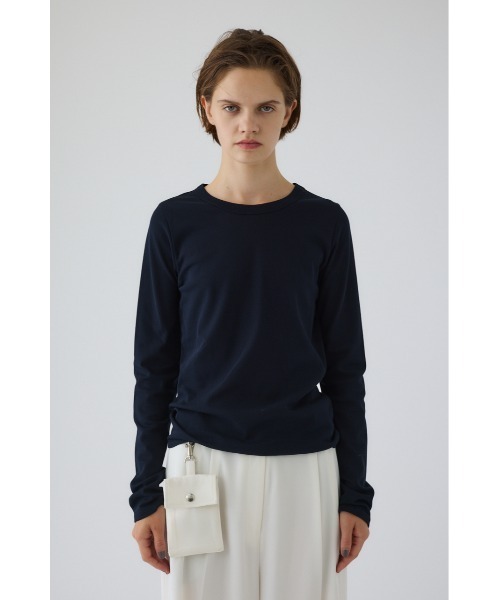RIM.ARK(リムアーク)の「High gauge cotton long T/SH ハイゲージコットンロングティーシャツ(Tシャツ/カットソー・レディース・ライトブルー/ライトイエロー/ネイビー・FREE)」の7枚目の写真