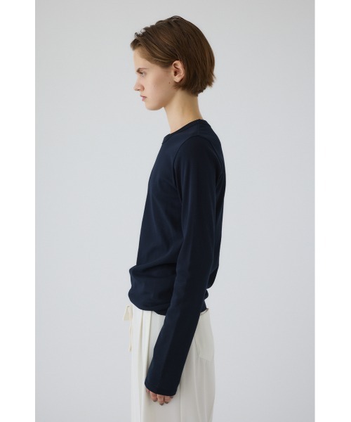 RIM.ARK(リムアーク)の「High gauge cotton long T/SH ハイゲージコットンロングティーシャツ(Tシャツ/カットソー・レディース・ライトブルー/ライトイエロー/ネイビー・FREE)」の8枚目の写真