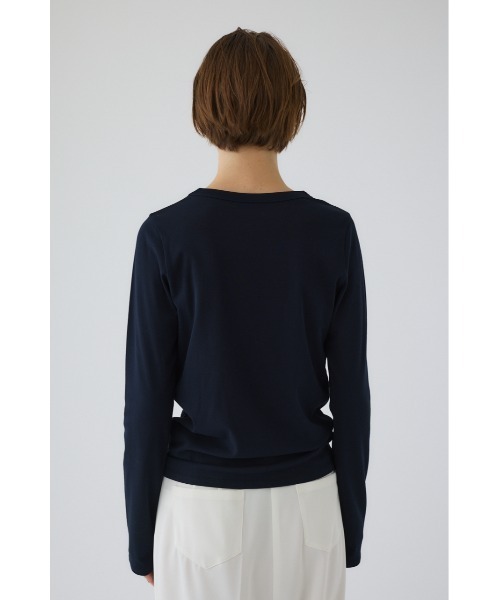 RIM.ARK(リムアーク)の「High gauge cotton long T/SH ハイゲージコットンロングティーシャツ(Tシャツ/カットソー・レディース・ライトブルー/ライトイエロー/ネイビー・FREE)」の9枚目の写真