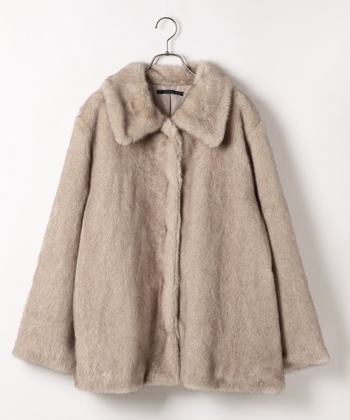 Heather（ヘザー）の「MIXファーミドルジャケット　604695（その他アウター・レディース・オフホワイト/ブラウン/ベージュ・FREE）」の20枚目の写真