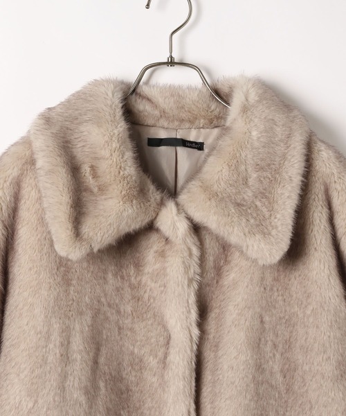 Heather（ヘザー）の「MIXファーミドルジャケット　604695（その他アウター・レディース・オフホワイト/ブラウン/ベージュ・FREE）」の21枚目の写真