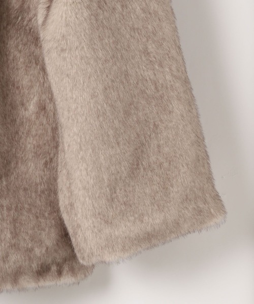 Heather（ヘザー）の「MIXファーミドルジャケット　604695（その他アウター・レディース・オフホワイト/ブラウン/ベージュ・FREE）」の22枚目の写真