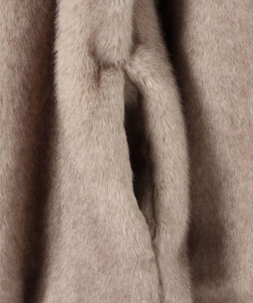 Heather（ヘザー）の「MIXファーミドルジャケット　604695（その他アウター・レディース・オフホワイト/ブラウン/ベージュ・FREE）」の12枚目の写真