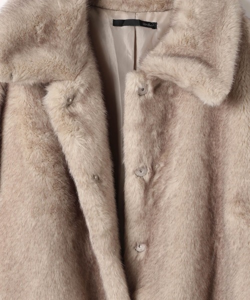 Heather（ヘザー）の「MIXファーミドルジャケット　604695（その他アウター・レディース・オフホワイト/ブラウン/ベージュ・FREE）」の13枚目の写真