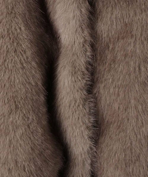 Heather（ヘザー）の「MIXファーミドルジャケット　604695（その他アウター・レディース・オフホワイト/ブラウン/ベージュ・FREE）」の11枚目の写真