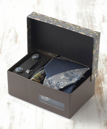 ZIP FIVE（ジップファイブ）の「メンズスーツ ギフト4点セット BOX付 ネクタイ ウィリアムモリス柄（ネクタイ）」