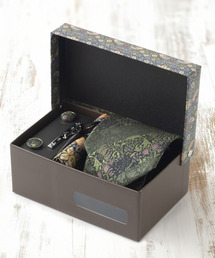 ZIP FIVE（ジップファイブ）の「メンズスーツ ギフト4点セット BOX付 ネクタイ ウィリアムモリス柄（ネクタイ）」