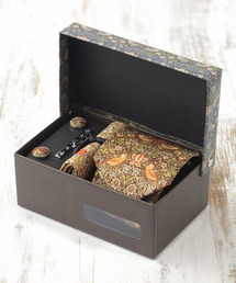 ZIP FIVE（ジップファイブ）の「メンズスーツ ギフト4点セット BOX付 ネクタイ ウィリアムモリス柄（ネクタイ）」