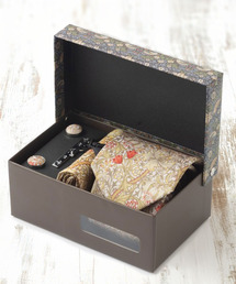 ZIP FIVE（ジップファイブ）の「メンズスーツ ギフト4点セット BOX付 ネクタイ ウィリアムモリス柄（ネクタイ）」