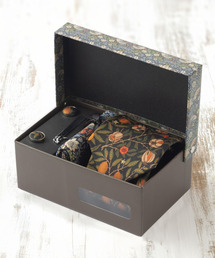 ZIP FIVE（ジップファイブ）の「メンズスーツ ギフト4点セット BOX付 ネクタイ ウィリアムモリス柄（ネクタイ）」