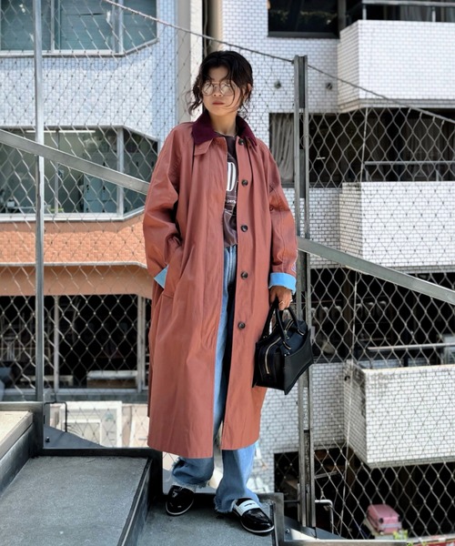 Scrap Book（スクラップブック）の「【THOMAS MAGPIE】シングルコート TEN MODEL（トレンチコート・レディース・チャコールグレー/スモークピンク/ベージュ/ネイビー・FREE）」の4枚目の写真