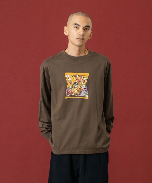 XLARGE(エクストララージ)の「SNACK L/S TEE(Tシャツ/カットソー・メンズ・ホワイト/ブラウン/ブラック・S/M/L/XL)」の4枚目の写真