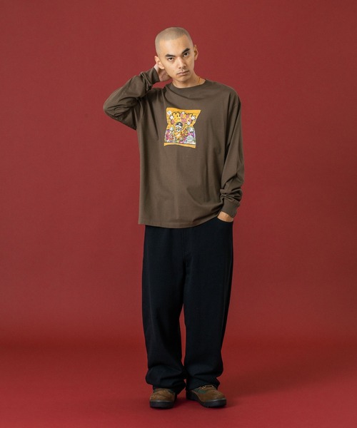 XLARGE(エクストララージ)の「SNACK L/S TEE(Tシャツ/カットソー・メンズ・ホワイト/ブラウン/ブラック・S/M/L/XL)」の5枚目の写真