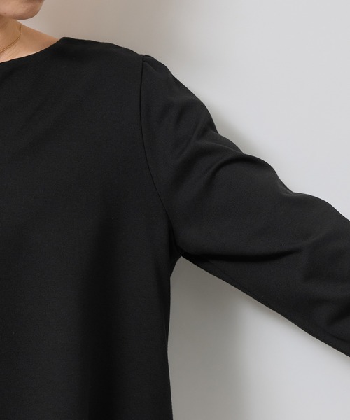 ROPE' PICNIC（ロペピクニック）の「パール付きポンチプルオーバー/セットアップ対応（Tシャツ/カットソー・レディース・ブラウン/オフホワイト/ブラック・S/M）」の16枚目の写真