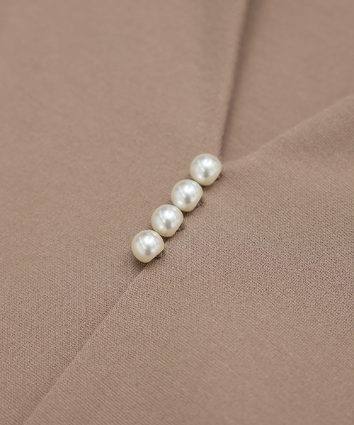 ROPE' PICNIC（ロペピクニック）の「パール付きポンチプルオーバー/セットアップ対応（Tシャツ/カットソー・レディース・ブラウン/オフホワイト/ブラック・S/M）」の9枚目の写真