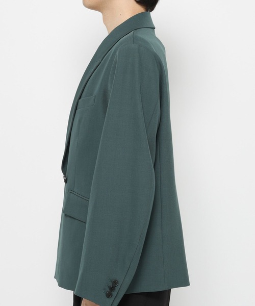 HARE（ハレ）の「【SET UP対応】ポリエステルイージーギャバダブルジャケット(HARE)（テーラードジャケット・メンズ・グレー/ブラック/グリーン/ベージュ・SMALL/MEDIUM）」の14枚目の写真