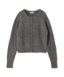 フォックスカシミヤ クルーネックカーディガン