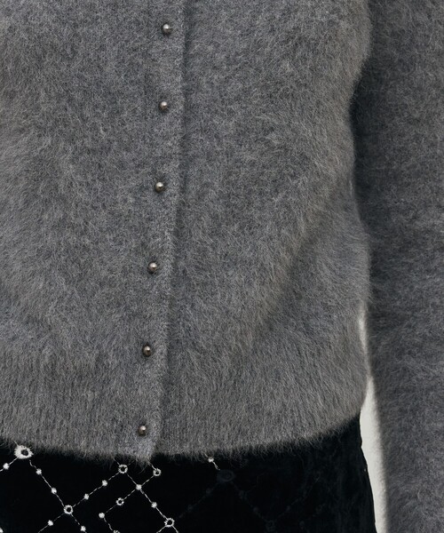 フォックスカシミヤ クルーネックカーディガン（カーディガン/ボレロ