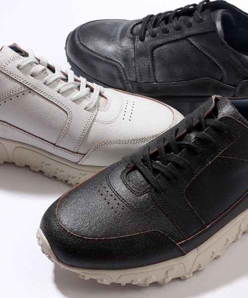 whoop-de-doo(フープディドゥ)の「デュアリティスニーカー whoop-de-doo/フープディドゥ(スニーカー・メンズ・ブラック×ブラック/ブラック系その他/ホワイト系その他・40/41/42/43/44)」の4枚目の写真