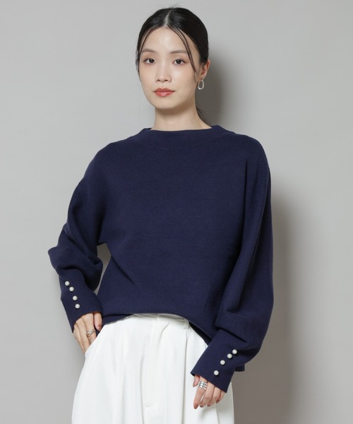 セール】ミラノリブパールニットプルオーバー（ニット/セーター