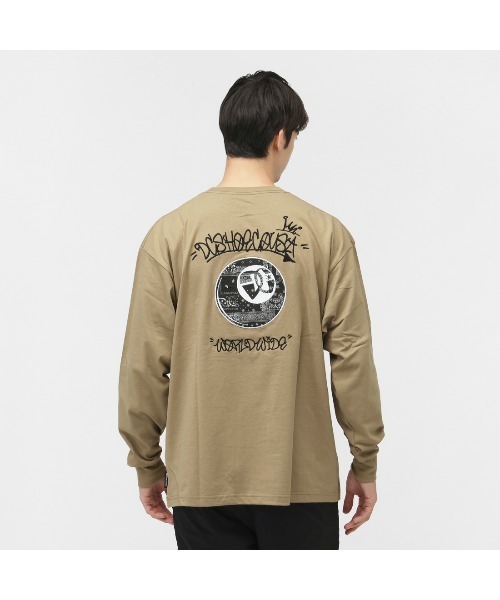 DC SHOES（ディーシーシューズ）の「ディーシーシューズ  25 GAME APP LS アウトドアカジュアル 長袖Tシャツ（Tシャツ/カットソー・メンズ・ベージュ/ブラック・M/L/LL）」の5枚目の写真