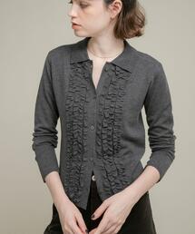 URBAN RESEARCH Sonny Label | シルク混フリルニットシャツ(ニット/セーター)