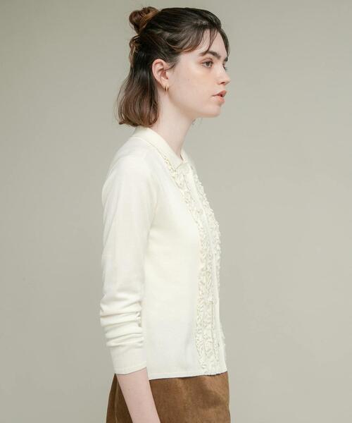 シルク混フリルニットシャツ（ニット/セーター）｜URBAN RESEARCH