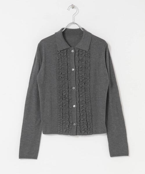 シルク混フリルニットシャツ（ニット/セーター）｜URBAN RESEARCH