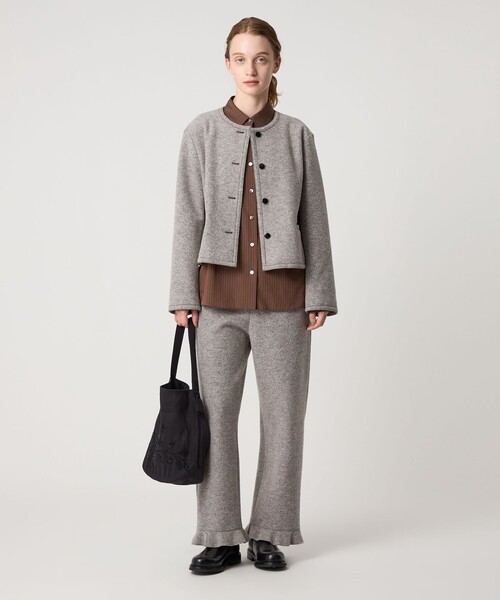 Steven Alan(スティーブンアラン)の「<Steven Alan>ボア フリル パンツ(その他パンツ・レディース・グレー系/ブラック・M/S)」の5枚目の写真