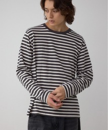 AZUL by moussy | 引き揃え天竺長袖トップス(Tシャツ/カットソー)
