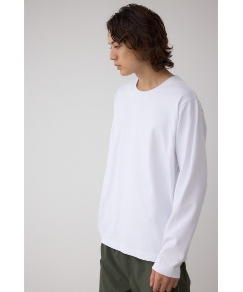 AZUL by moussy(アズールバイマウジー)の「引き揃え天竺長袖トップス(Tシャツ/カットソー・メンズ・ブラック/ブラック系その他/杢グレー/ホワイト・SMALL/MEDIUM/LARGE)」の6枚目の写真