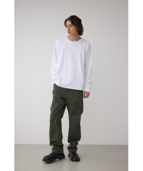 AZUL by moussy(アズールバイマウジー)の「引き揃え天竺長袖トップス(Tシャツ/カットソー・メンズ・ブラック/ブラック系その他/杢グレー/ホワイト・SMALL/MEDIUM/LARGE)」の7枚目の写真