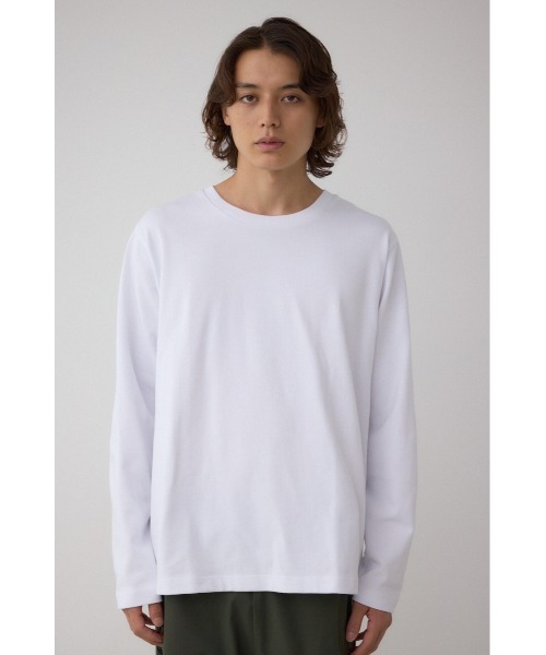 AZUL by moussy(アズールバイマウジー)の「引き揃え天竺長袖トップス(Tシャツ/カットソー・メンズ・ブラック/ブラック系その他/杢グレー/ホワイト・SMALL/MEDIUM/LARGE)」の8枚目の写真