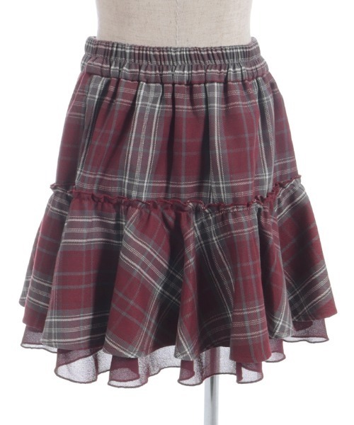 axes femme(アクシーズファム)の「タータンチェックスカパン(その他パンツ・キッズ・ミント/ワイン・MEDIUM/LARGE/X-LARGE)」の5枚目の写真