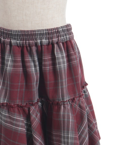axes femme(アクシーズファム)の「タータンチェックスカパン(その他パンツ・キッズ・ミント/ワイン・MEDIUM/LARGE/X-LARGE)」の6枚目の写真