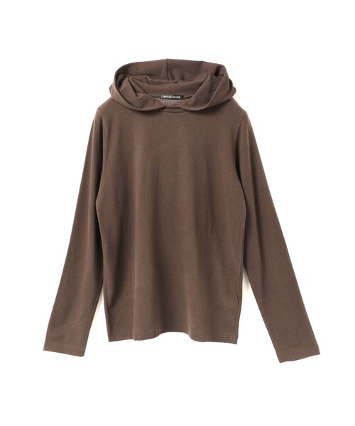 mizuiroind(ミズイロインド)の「mizuiro ind スリーレイヤードフード付きプルオーバー(Tシャツ/カットソー・レディース・グレー/アイボリー/ブラック/ネイビー/ブラウン・FREE)」の4枚目の写真