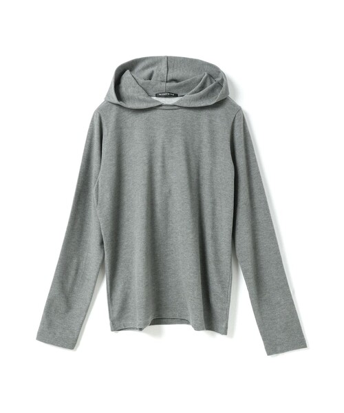 mizuiroind(ミズイロインド)の「mizuiro ind スリーレイヤードフード付きプルオーバー(Tシャツ/カットソー・レディース・グレー/アイボリー/ブラック/ネイビー/ブラウン・FREE)」の6枚目の写真