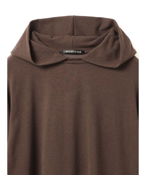 mizuiroind(ミズイロインド)の「mizuiro ind スリーレイヤードフード付きプルオーバー(Tシャツ/カットソー・レディース・グレー/アイボリー/ブラック/ネイビー/ブラウン・FREE)」の19枚目の写真