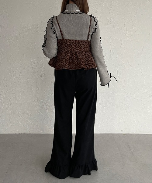 kutir（クティール）の「コーデュロイフリルフレアパンツ（その他パンツ・レディース・ブラック/アイボリー/オレンジ/ブラウン・FREE）」の15枚目の写真