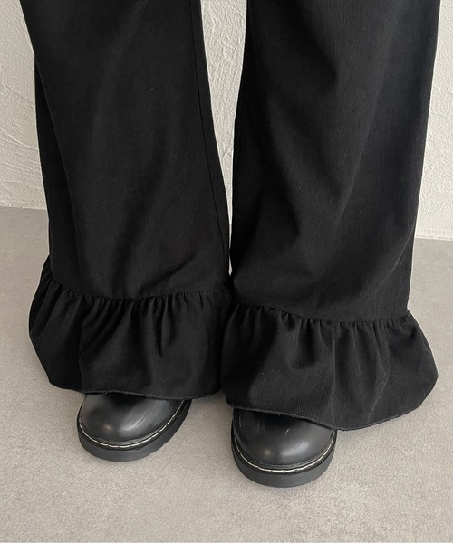 kutir（クティール）の「コーデュロイフリルフレアパンツ（その他パンツ・レディース・ブラック/アイボリー/オレンジ/ブラウン・FREE）」の12枚目の写真
