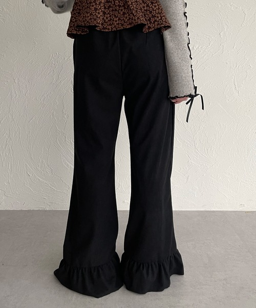 kutir（クティール）の「コーデュロイフリルフレアパンツ（その他パンツ・レディース・ブラック/アイボリー/オレンジ/ブラウン・FREE）」の11枚目の写真