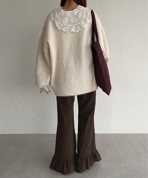 kutir（クティール）の「コーデュロイフリルフレアパンツ（その他パンツ・レディース・ブラック/アイボリー/オレンジ/ブラウン・FREE）」の20枚目の写真