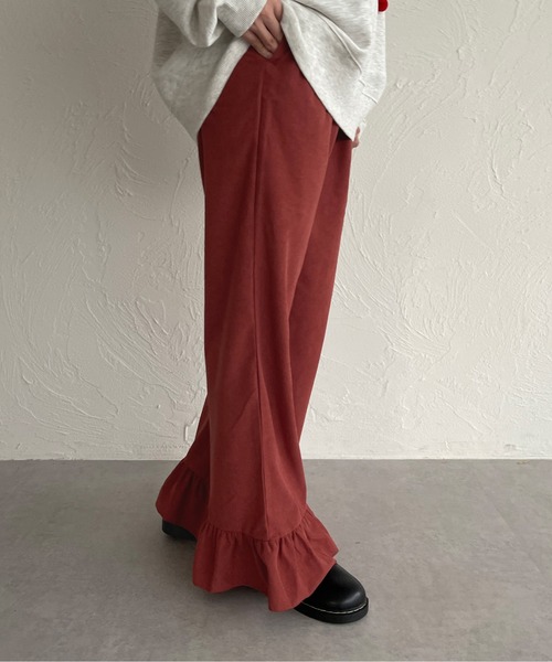 kutir（クティール）の「コーデュロイフリルフレアパンツ（その他パンツ・レディース・ブラック/アイボリー/オレンジ/ブラウン・FREE）」の22枚目の写真